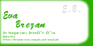 eva brezan business card